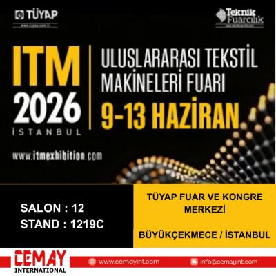 ITM 2026'da Bizi Ziyaret Edin: Salon 12 / Stant 1219C